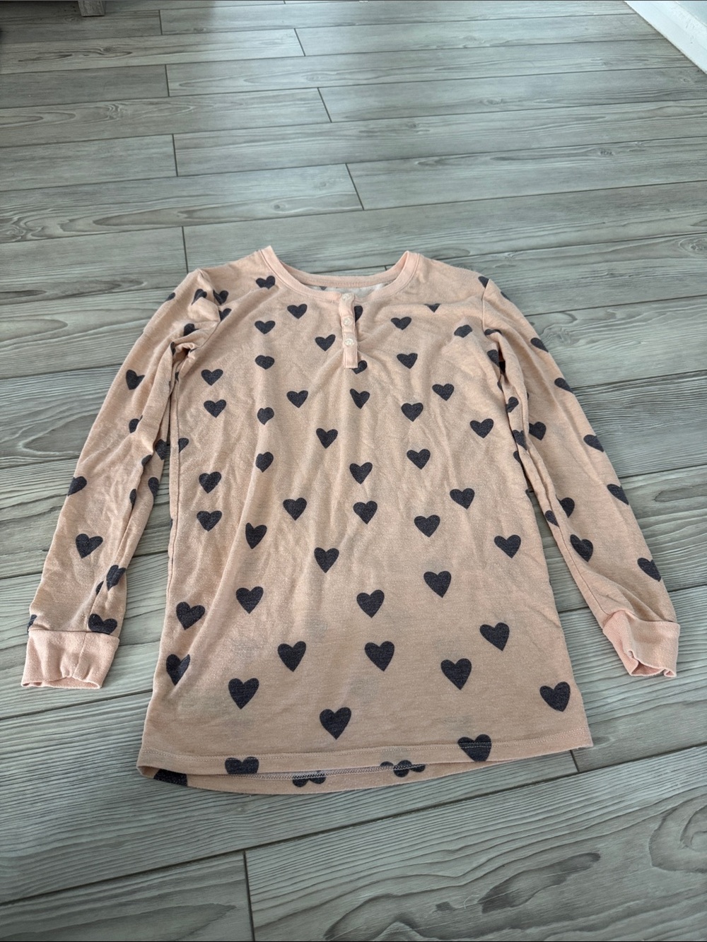 Honeydew Intimates Girls Pink Heart-Print Pajama Top